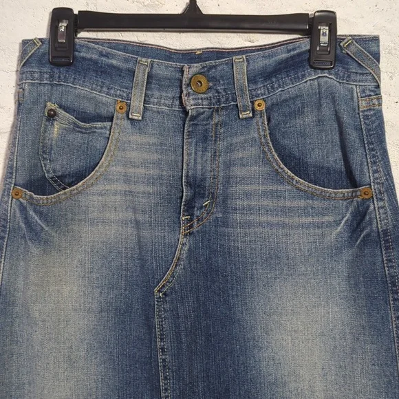 Vintage Y2K Denim Maxi Skirt - Picture 4 of 15